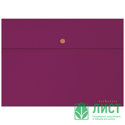 Папка-конверт на кнопке "deVENTE. Esthetics" A4 (320х235 мм) 350 мкм, фактура "soft-touch", непрозрачная бургунди арт.3072515 Папка-конверт на кнопке "deVENTE. Esthetics" A4 (320х235 мм) 350 мкм, фактура "soft-touch", непрозрачная бургунди арт.3072515