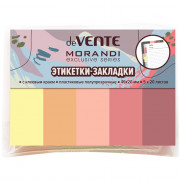 Закладки самокл. пластик 12*45мм 5цв*20л (deVENTE) Morandi пастель, в блистере арт.2011205 (Ст.)