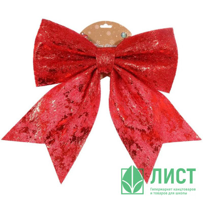 Украшение декоративное &quot;Бант&quot; 33*31см &quot;Торжество&quot; цв.красный арт.754235 Украшение декоративное "Бант" 33*31см "Торжество" цв.красный арт.754235