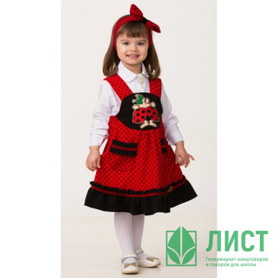Костюм Д (НАСЕКОМОЕ) Божья коровка Жужжалка (сарафан,повязка) р.24/98-30/116 арт.5905 Костюм Д (НАСЕКОМОЕ) Божья коровка Жужжалка (сарафан,повязка) р.24/98-30/116 арт.5905