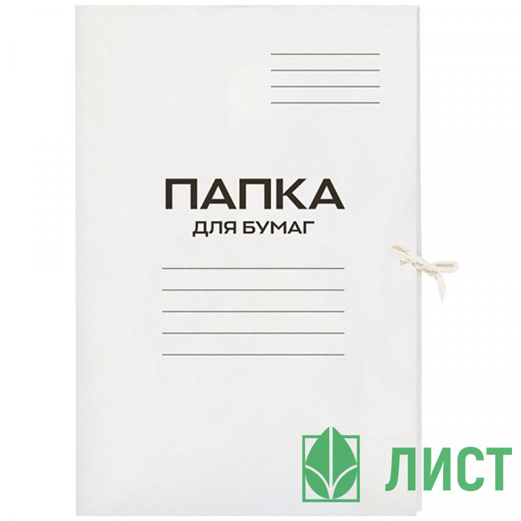 Папка д/бумаг с завязками "ДЕЛО" 360г/м2 мелованный картон арт.15-5764 (Ст.150)