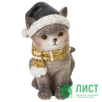 Статуэтка декоративная &quot;Котёнок в шапочке и шарфе&quot; 11см арт.824133 Статуэтка декоративная "Котёнок в шапочке и шарфе" 11см арт.824133