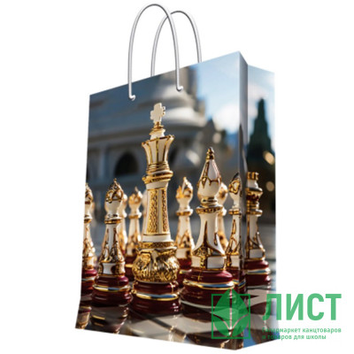 Пакет подароч. бумаж. 17,8*22,9см &quot;Шахматы&quot; арт.93869FE Пакет подароч. бумаж. 17,8*22,9см "Шахматы" арт.93869FE