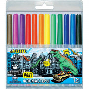 Фломастеры (deVENTE) Raptor City 12 цветов пластиковый блистер арт.5081227