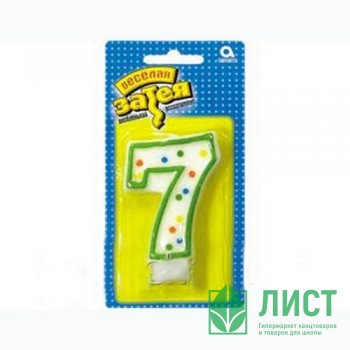 Свеча ЦИФРА &quot;7&quot; 7,6см арт.1502-0149 Свеча ЦИФРА "7" 7,6см арт.1502-0149