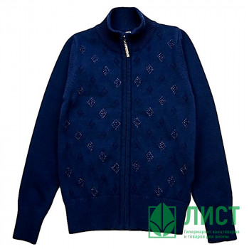 Кардиган для девочки (Malini) артикул 4105 размерный ряд 32/128-40/158 цвет синий Кардиган для девочки (Malini) артикул 4105 размерный ряд 32/128-40/158 цвет синий