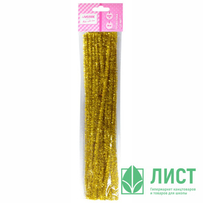 Проволока пушистая Шенил в наборе 30 штук (deVENTE) 0,6х30см блестящая цвет золотой арт.8000096 Проволока пушистая Шенил в наборе 30 штук (deVENTE) 0,6х30см блестящая цвет золотой арт.8000096