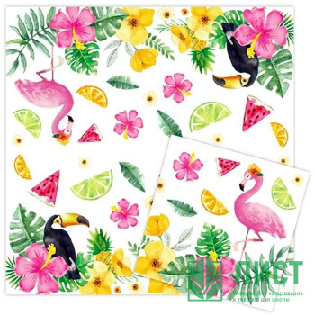 Салфетки &quot;Summer Time&quot; 12шт/наб. 33*33см арт.6072889 Салфетки "Summer Time" 12шт/наб. 33*33см арт.6072889