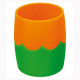 Подставка для ручек и карандашей (СТАММ) стакан разборный зелено-оранжевый арт СН503