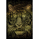 Гравюра А5 Грозный тигр золото (РК) арт.Г-5988