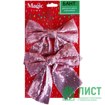 Украшение декоративное &quot;Бант&quot; 14см 02шт/наб. цв.фианит с пайетками арт.90827 Украшение декоративное "Бант" 14см 02шт/наб. цв.фианит с пайетками арт.90827