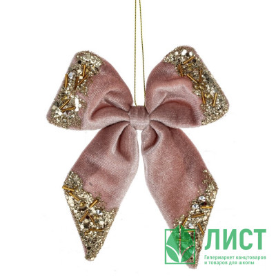 Украшение декоративное &quot;Бант&quot; 17*15см &quot;Бархатная нежность&quot; цв.розовый арт.793115 Украшение декоративное "Бант" 17*15см "Бархатная нежность" цв.розовый арт.793115