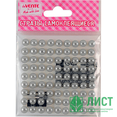 Наклейки-стразы акриловые (deVENTE) Жемчуг серебряные 8 мм 80 штук арт.8002207 Наклейки-стразы акриловые (deVENTE) Жемчуг серебряные 8 мм 80 штук арт.8002207