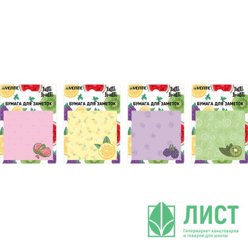 Клейкая бумага д/заметок 75*75 30 листов (deVENTE) Tutti-Frutti арт 2010036 Клейкая бумага д/заметок 75*75 30 листов (deVENTE) Tutti-Frutti арт 2010036