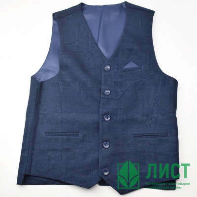 Жилет для мальчика (Praleska) артикул 25281 Сударь размер 30/128-42/164 цвет синий Жилет для мальчика (Praleska) артикул 25281 Сударь размер 30/128-42/164 цвет синий