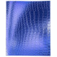Тетрадь А5 клетка 48 листов бумвинил скоба (Hatber) Metallic CROCO Синий арт 48Т5бвВ1