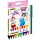 Фломастеры (deVENTE) Sweet Cats 12 цветов картонная коробка арт.5081213