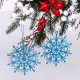 Украшение декоративное "Снежинки волшебные" 02шт/наб. 09см голубой арт.916-0872