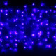 Гирлянда электрическая уличная занавес Дождь 2*1,5м 320LED "Мерцание" цвет синий (светлый провод) арт.183-805