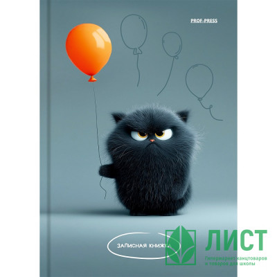 Записная книжка А6 твердая обложка 64 листа (Prof-Press) Угрюмый котик глянцевая ламинация клетка арт.ЗК64-3032 Записная книжка А6 твердая обложка 64 листа (Prof-Press) Угрюмый котик глянцевая ламинация клетка арт.ЗК64-3032