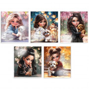 Тетрадь 12 листов клетка (Феникс) Верные друзья ассорти арт.68519