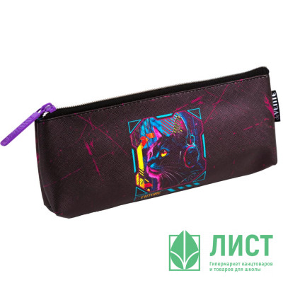 Пенал-косметичка 1 отделение кожзам (deVente) Label. Cyber Cat 210x80x35мм арт.7026503 Пенал-косметичка 1 отделение кожзам (deVente) Label. Cyber Cat 210x80x35мм арт.7026503