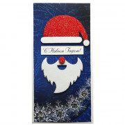 Конверт для денег "С Новым годом.Дед Мороз" ручная работа арт.5КР-00962