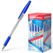 Ручка шар. проз.корп. рез.упор (ErichKrause) R-301 Classic синий, 1,0/0,5мм арт.39527 (Ст.50)