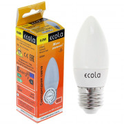 Лампа светодиодная Е27  6Вт 2700К (теплый) Ecola свеча (Ст.10)