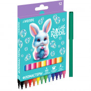 Фломастеры (deVENTE) Little Rabbit 12 цветов вентилируемый колпачок картонная коробка арт.5081626