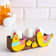 ПАСХА Подставка для 3 яиц "Курицы" арт.6765262