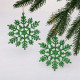 Украшение декоративное "Зимние снежинки" 02шт/набор 9,5см салатовый арт.916-0350