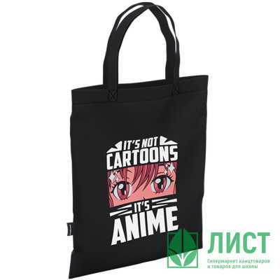 Сумка шопер (ErichKrause) It`s Anime черный 40x32 см арт.60396 Сумка шопер (ErichKrause) It`s Anime черный 40x32 см арт.60396