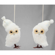 Украшение декор.подвесное текстиль "Сова" 10см цв.асс. арт.DL-DRL04597