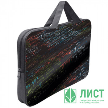 Папка А4 текстиль на молнии ручка-тесьма широкая боковина (deVENTE) Формулы арт.3075132 Папка А4 текстиль на молнии ручка-тесьма широкая боковина (deVENTE) Формулы арт.3075132