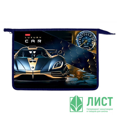 Папка школьная для тетрадей А4 на молнии 2 отделения (Hatber) Luxury Car арт.AMc_04046 Папка школьная для тетрадей А4 на молнии 2 отделения (Hatber) Luxury Car арт.AMc_04046