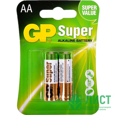 Батарейки GP Super LR06 (АА) алкалиновые BL2 (цена за упаковку) Батарейки GP Super LR06 (АА) алкалиновые BL2 (цена за упаковку)