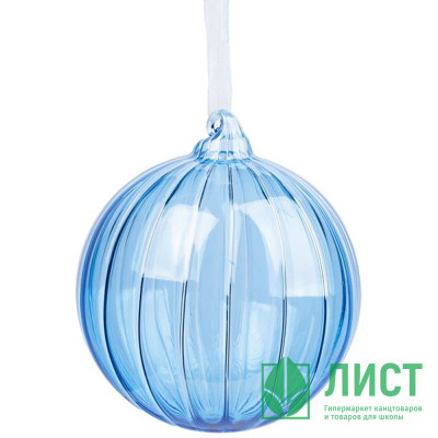 Шар стекло без упаковки /1шт/ 10см &quot;Прозрачный голубой&quot; арт.90741 Шар стекло без упаковки /1шт/ 10см "Прозрачный голубой" арт.90741
