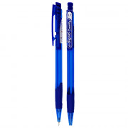 Ручка шариковая автомат DIGNO прозрачный корпус  резиновый упор "COMFY" синяя/масло/игла 0,7мм арт.DG-10114 (Ст.50