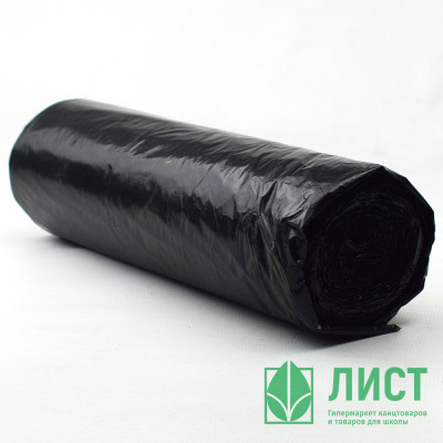 Пакеты для мусора 240л 10штук в рулоне ПВД черные 25 микрон б/эт Пакеты для мусора 240л 10штук в рулоне ПВД черные 25 микрон б/эт