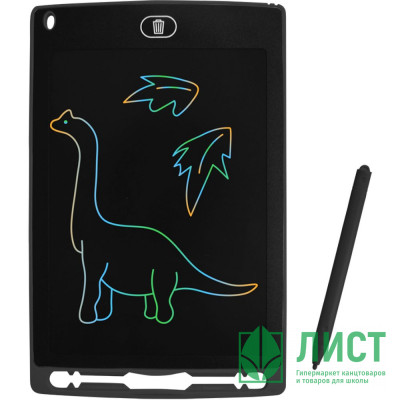 Планшет для рисования 10 дюймов 265x170 мм (deVENTE) Черный.стилус в комплекте безопасный для глаз разноцветный LCD экран, режим "от случайного стирания" арт. 8174406 Планшет для рисования 10 дюймов 265x170 мм (deVENTE) Черный.стилус в комплекте безопасный для глаз разноцветный LCD экран, режим "от случайного стирания" арт. 8174406