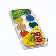 Акварельные краски 20 цветов (ГАММА) ПЧЕЛКА пластиковая коробка без кисти арт 212033