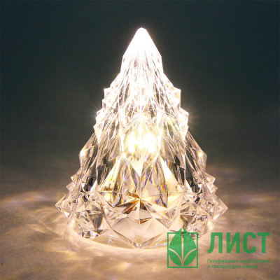 Сувенир с подсветкой LED &quot;Ёлочка Кристальная&quot; 08см свет.белый арт.700-0635 Сувенир с подсветкой LED "Ёлочка Кристальная" 08см свет.белый арт.700-0635