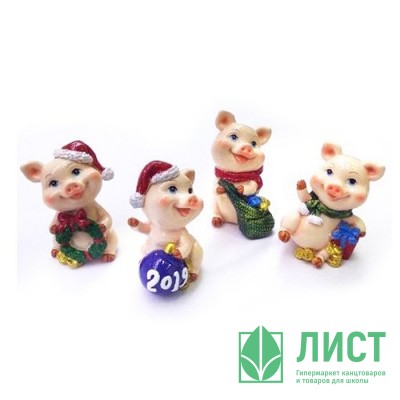Статуэтка символ года Новогодние поросята 6см ассортимент арт.200-359 Статуэтка символ года Новогодние поросята 6см ассортимент арт.200-359