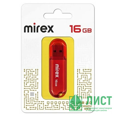Флеш диск 16GB USB 2.0 Mirex Candy красный Флеш диск 16GB USB 2.0 Mirex Candy красный
