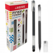 Ручка гелевая прозрачный корпус (deVENTE) Triolino. Kilometrico трёхгранный прозрачный корпус, одноразовая, черный, 0,5мм арт.5051548 (Ст.)