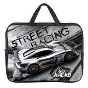 Папка А4 текстиль на молнии ручка-тесьма Оникс Форсаж арт.ПМД2-20