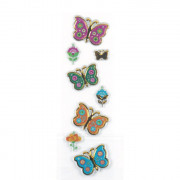 Наклейки (deVENTE) объемные с блеском и теснением Butterflies 5x15,5см арт.8002106