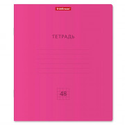 Тетрадь А5 клетка 48 листов скоба (ErichKrause) Классика Neon розовая арт.56558
