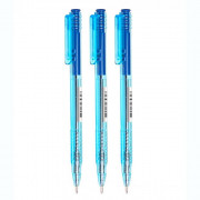 Ручка шариковая автоматическая (СТАММ) прозрачный корпус, масляная основа, 0,7мм синяя арт.РШ500 (Ст.250)
